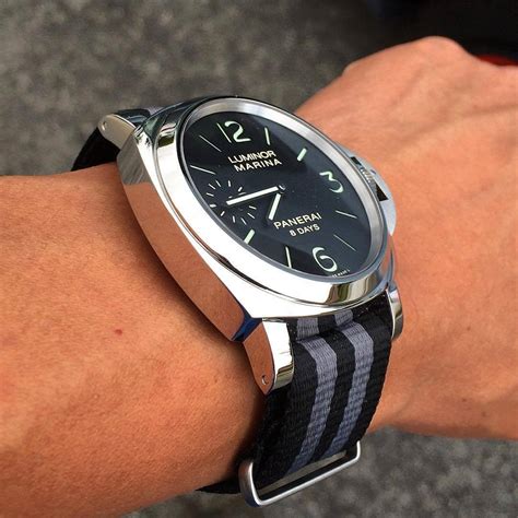 panerai antique brown strap|panerai nato straps.